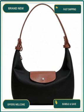 Convertible Crescent Dumpling Purse Mini Nylon Crossbody Bag 3-in-1